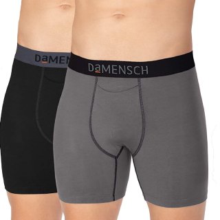 DAMENSCH Men's Zero Ride up DEO-Soft Anti-Bacterial Solid Boxer Briefs Start at Rs.540